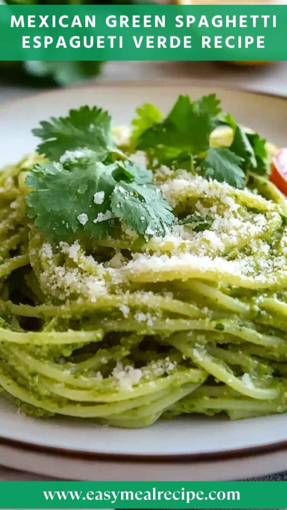 Mexican Green Spaghetti Espagueti Verde Recipe
