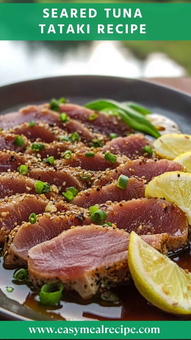 Seared Tuna Tataki Recipe – Easy Meal Recipe