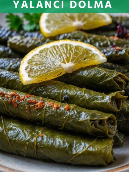 Turkish Stuffed Grape Leaves Yalanci Dolma Recipe