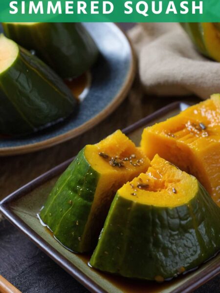 Kabocha No Nimono Japanese Simmered Squash Recipe