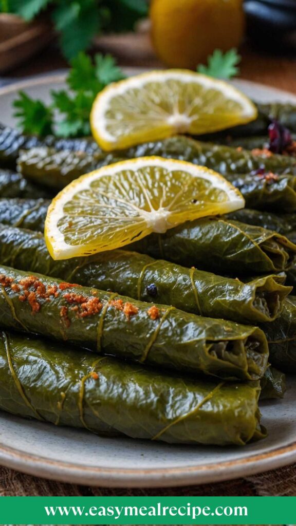 How to make Turkish Stuffed Grape Leaves Yalanci Dolma Recipe How to make Turkish Stuffed Grape Leaves Yalanci Dolma Recipe