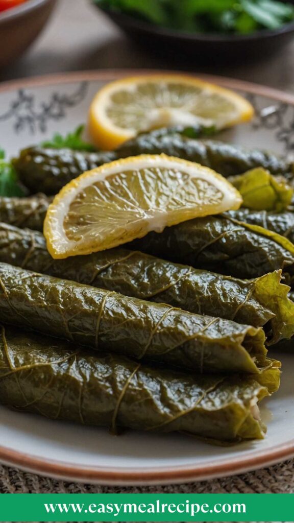 Turkish Stuffed Grape Leaves Yalanci Dolma