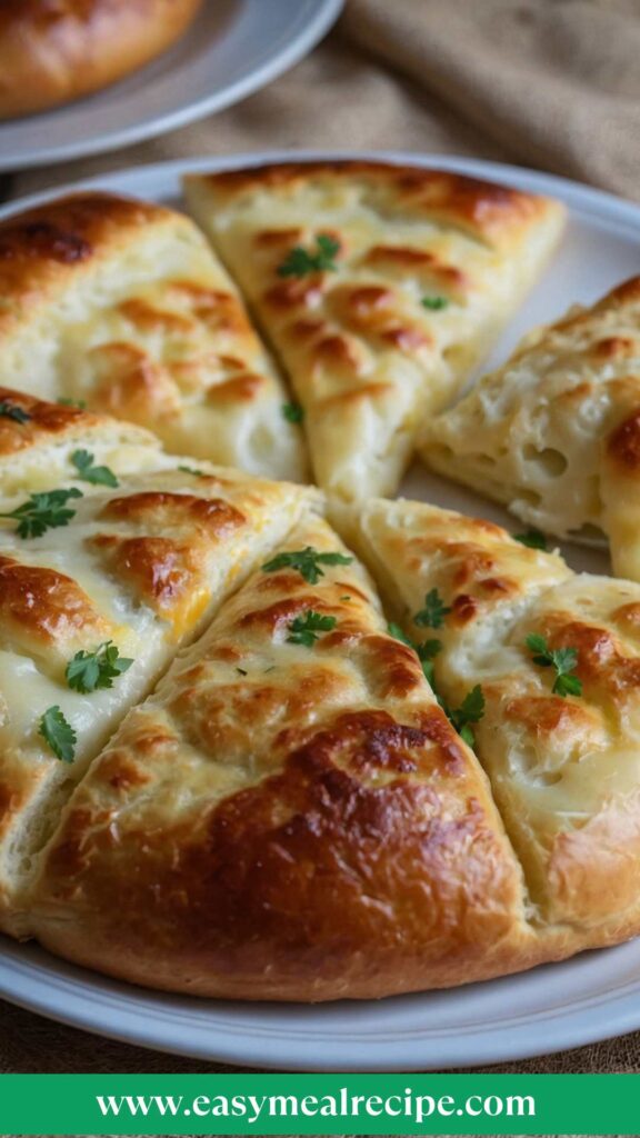 Imeruli Khachapuri Georgian Cheese Filled Bread