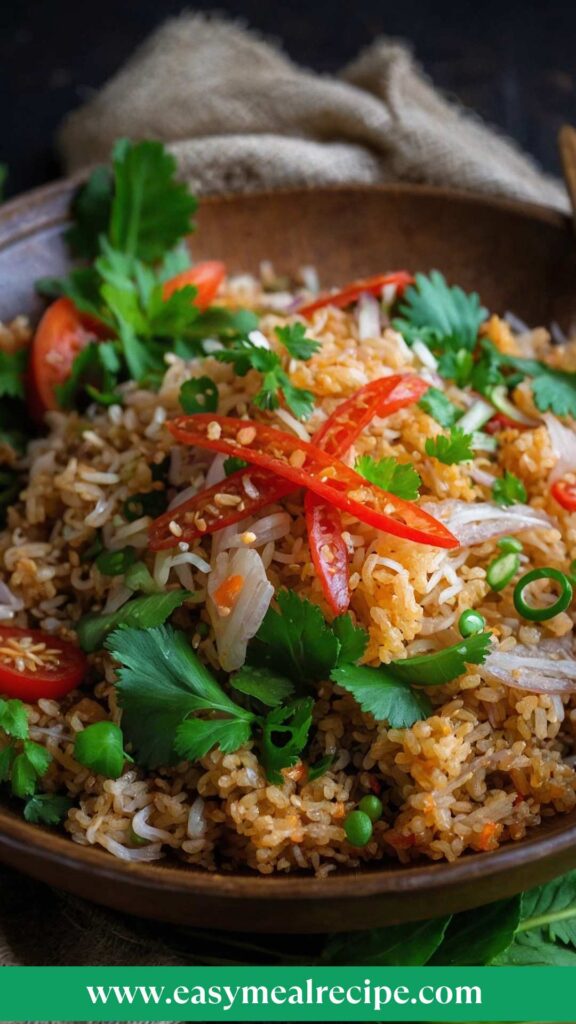 How to make Nam Khao Lao Crispy Rice Salad