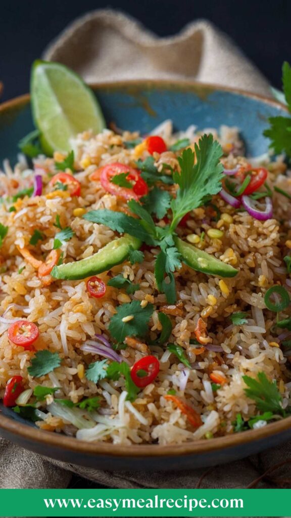 Nam Khao Lao Crispy Rice Salad