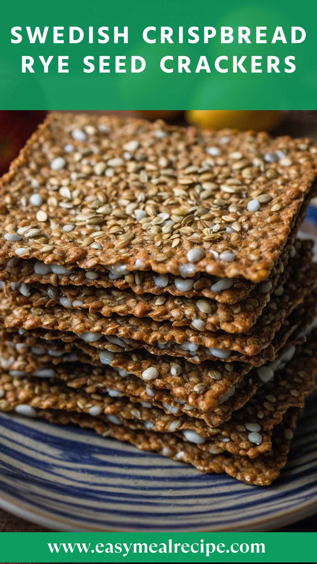 Swedish Crispbread Rye Seed Crackers