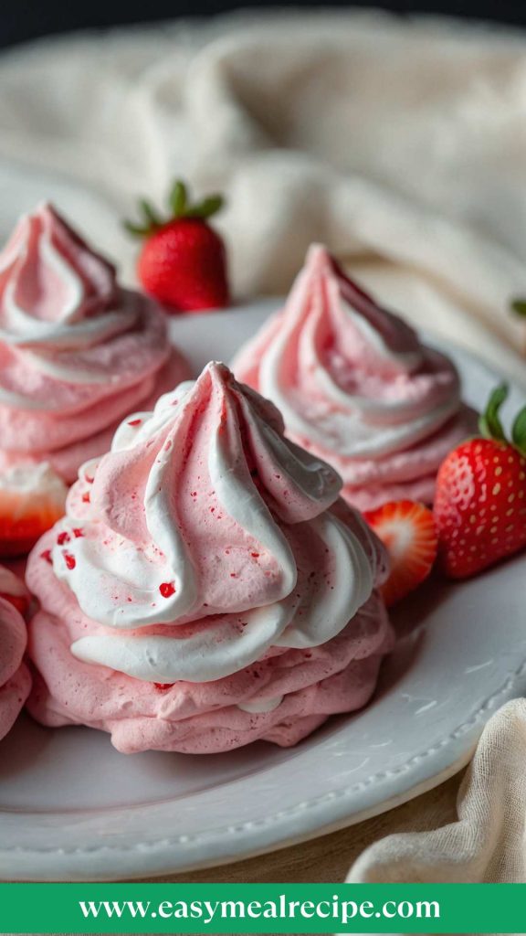 How to make Strawberry Meringue Cookies How to make Strawberry Meringue Cookies