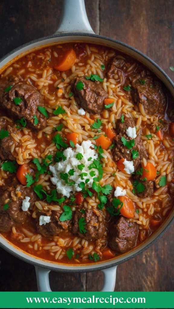 How to make Youvetsi Greek Beef Lamb Orzo Stew How to make Youvetsi Greek Beef Lamb Orzo Stew