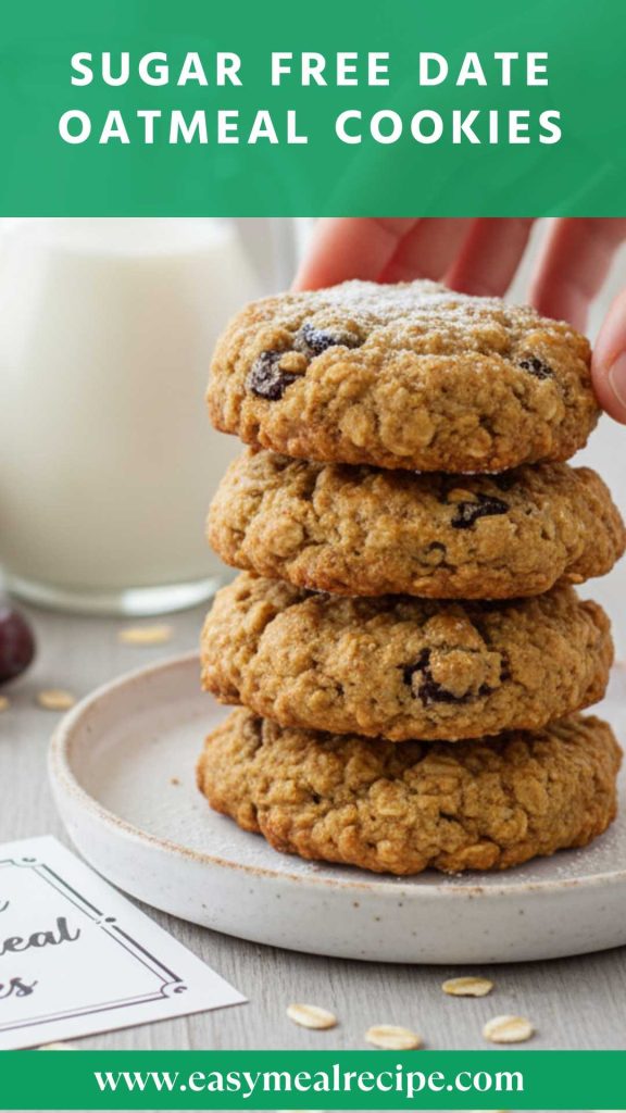 Sugar Free Date Oatmeal Cookies