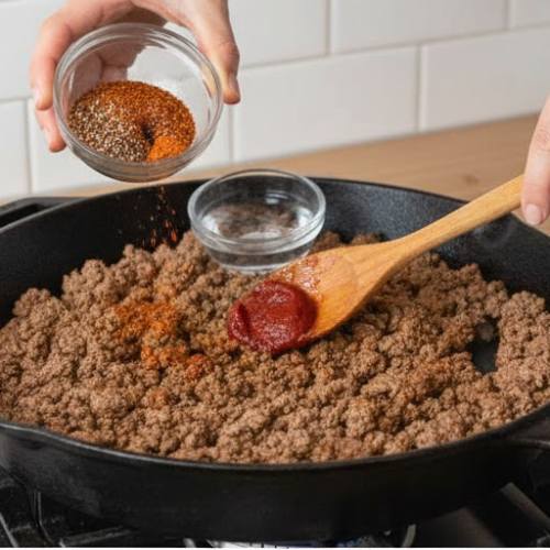 Step 3: Season the Beef Step 3: Season the Beef