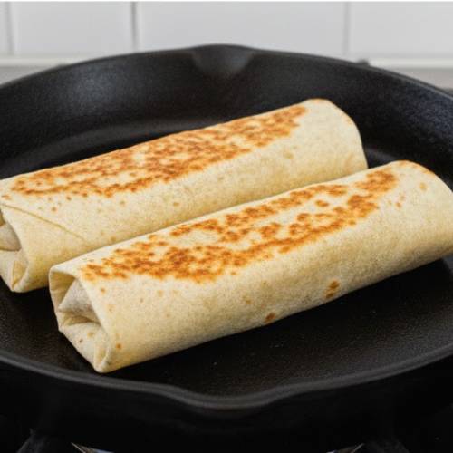 Step 6: Toasting the Burritos