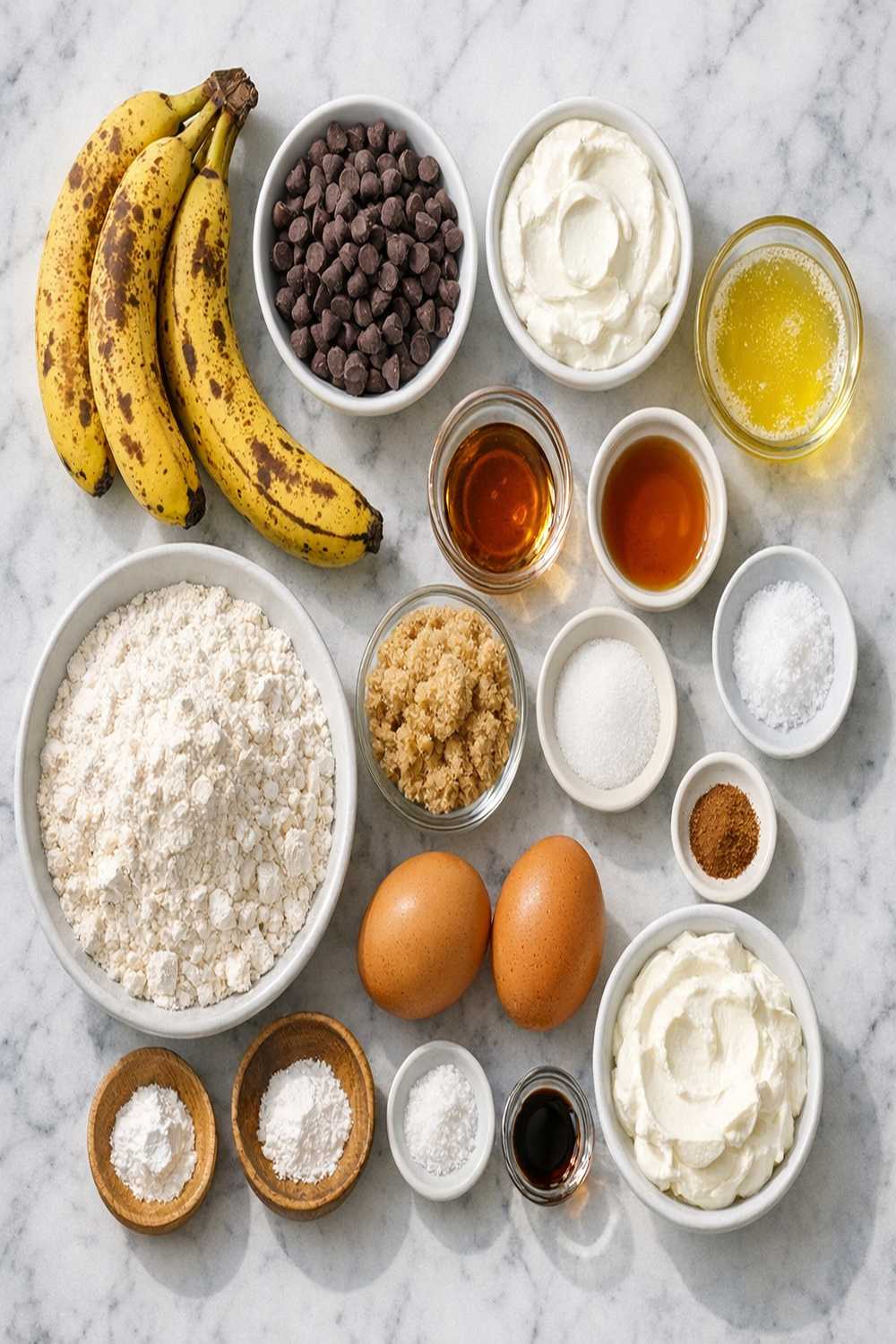 Banana Bread Sour Cream Chocolate Chip Recipe ingredients