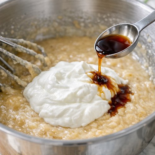 Step 4: Fold in the Yogurt and Vanilla