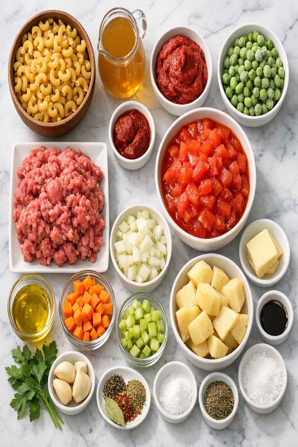 Beef Macaroni Soup Recipe ingredients