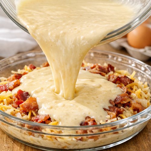 Step 7: Pour the Batter Over Your Fillings