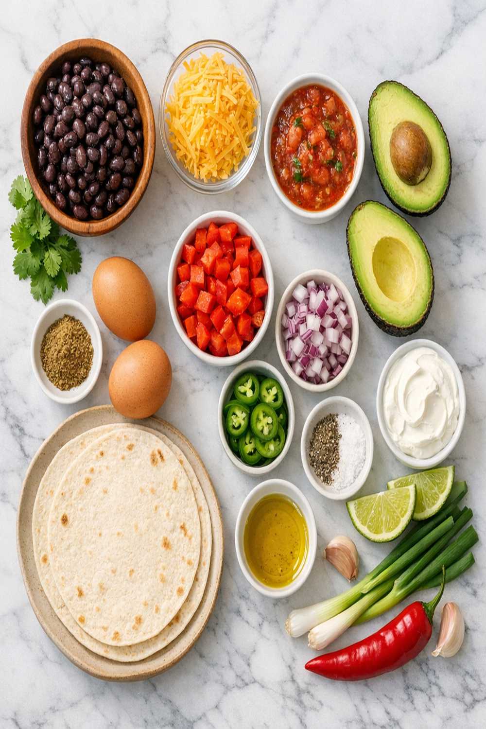 Black Bean Breakfast Recipe ingredients
