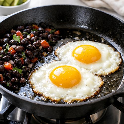 Step 7: Fry Your Eggs While Beans Finish