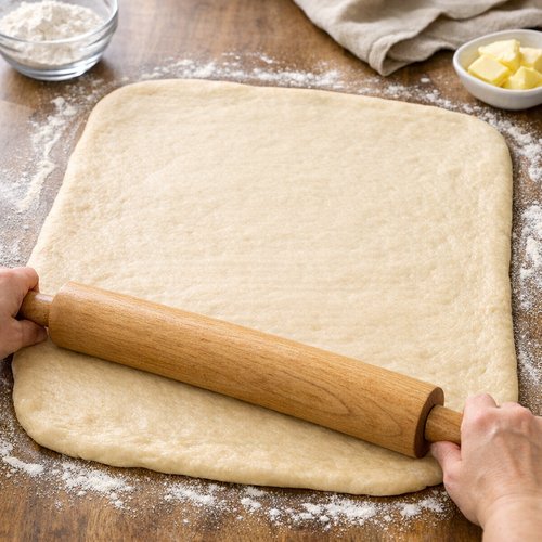 Step 5: Roll Your First Dough Portion Into a Rectangle
