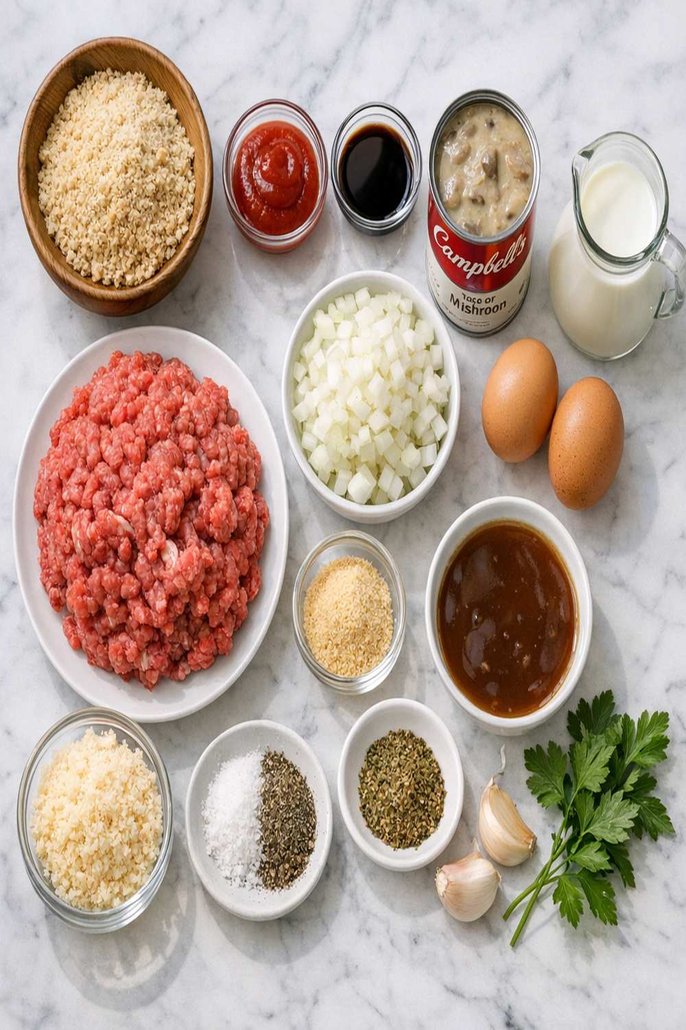 Campbell's Cream Of Mushroom Meatloaf Recipe ingredients
