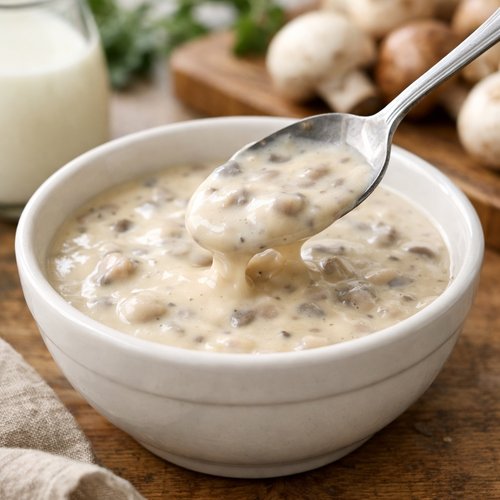 Step 5: Prepare and Apply the Cream of Mushroom Topping